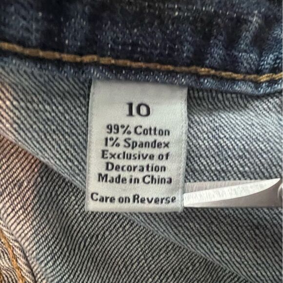 Simply Vera Vera Wang Jean Capris Size 10 Blue Zippered Pockets Utility - Picture 6 of 14